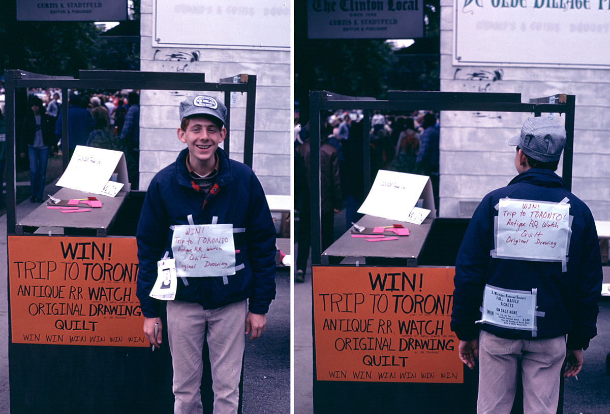 Low-budget mobile advertising at the 1983 Clinton Fall Festival. (Jeffrey Dobek photo)