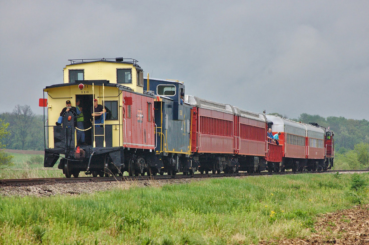 DT&I caboose #116 on an LM&M Railroad excursion train. (L&MM Railroad photo)