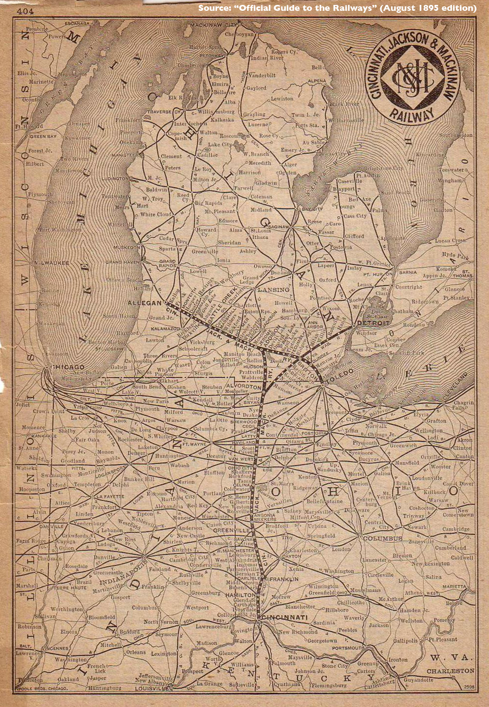 CJ&M map from 1895