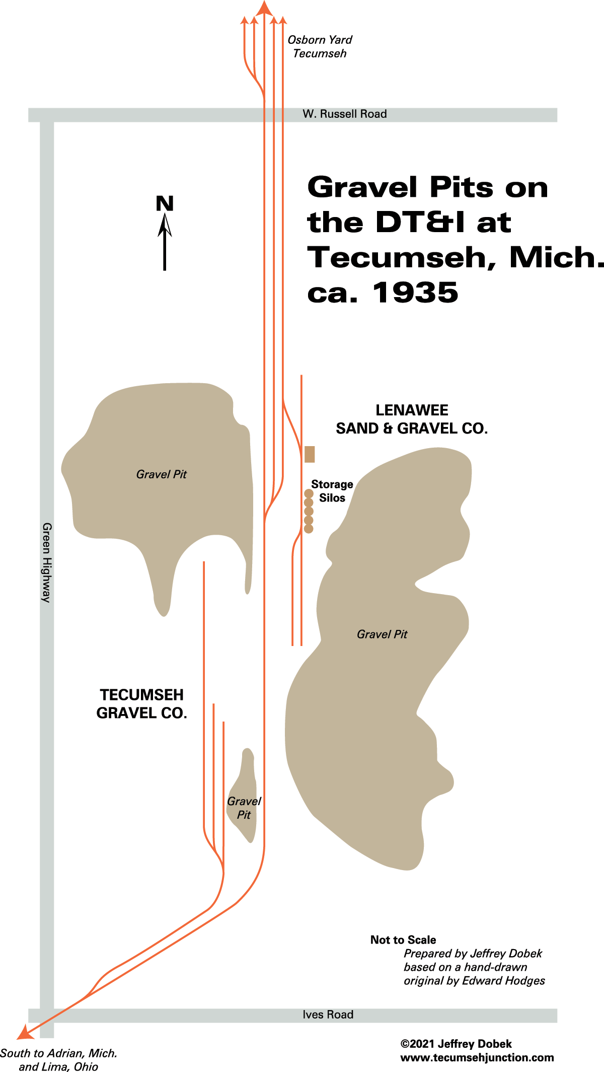 Gravel Pits on the DT&I at Tecumseh, Mich. ca. 1935