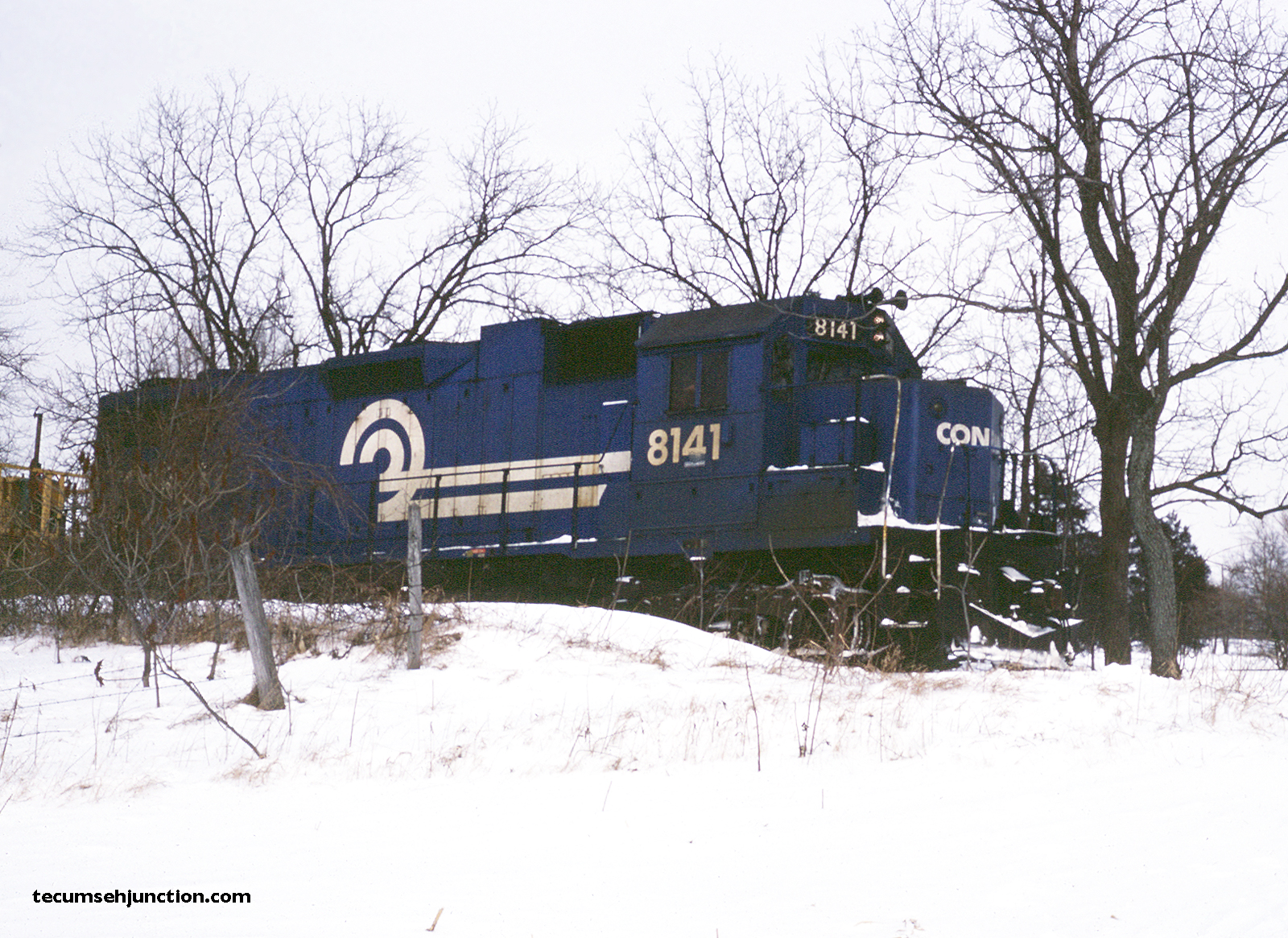GP38-2 #8141 was the power for the plow extra, seen here near Chase Road.